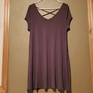 T-shirt Swing Dress Olive Green